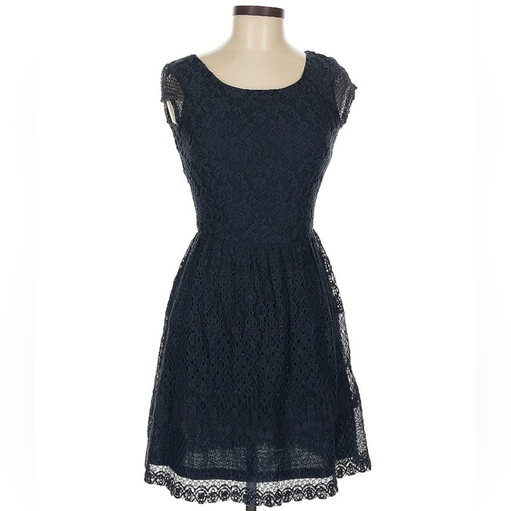 Maison Jules Navy Lace Dress, Size M